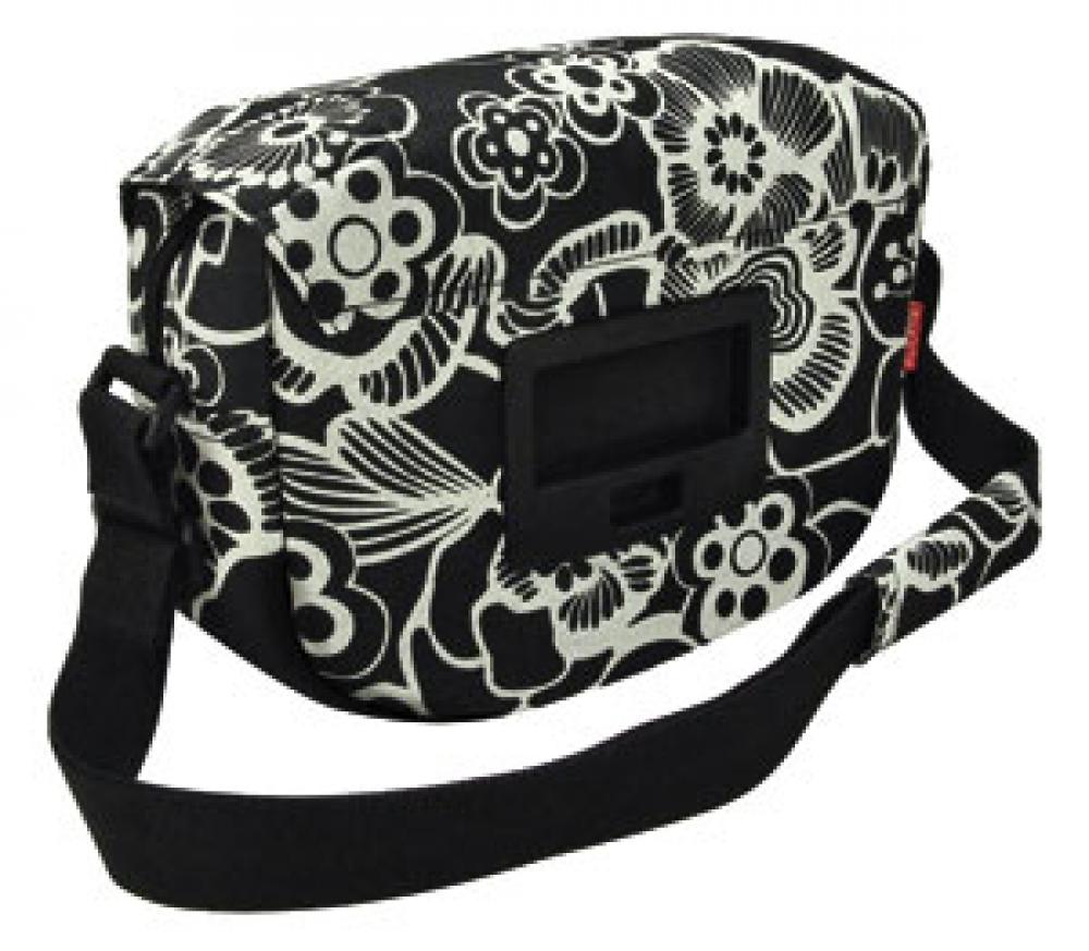 Fahrrad Lenkertasche RIXEN & KAUL Reisenthel Funbag in fleur schwarz mit KLICKfix Adapter.