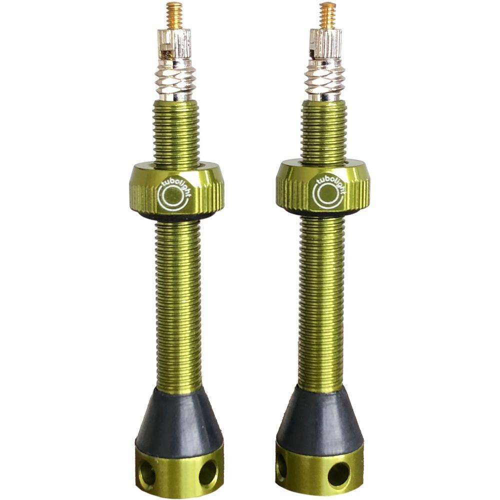Tubolight Tubeless-Ventile Aluminium grün 50 mm Grün - zuverlässiger Luftdurchlass für Tubeless-Systeme