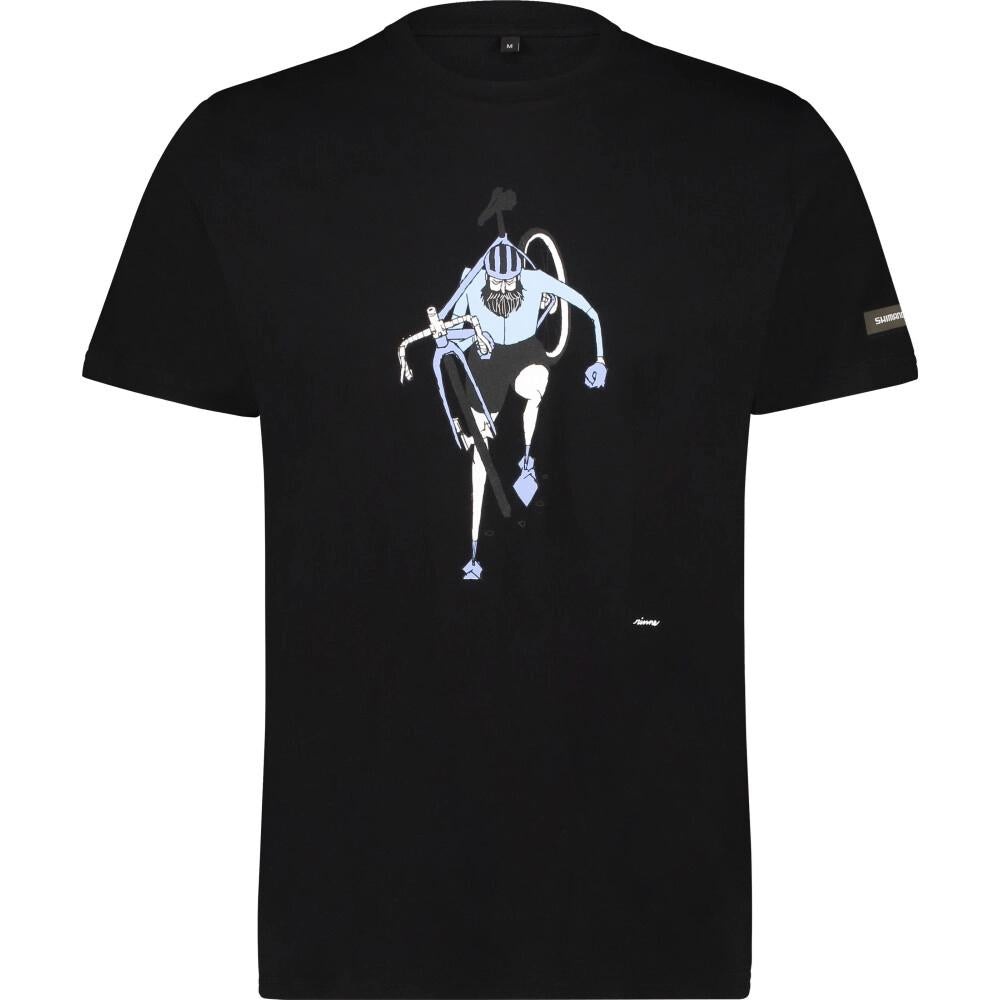 SHIMANO Sentiero Ltd. T-Shirt XXXL Black - komfortables Freizeit- und Bike-Shirt