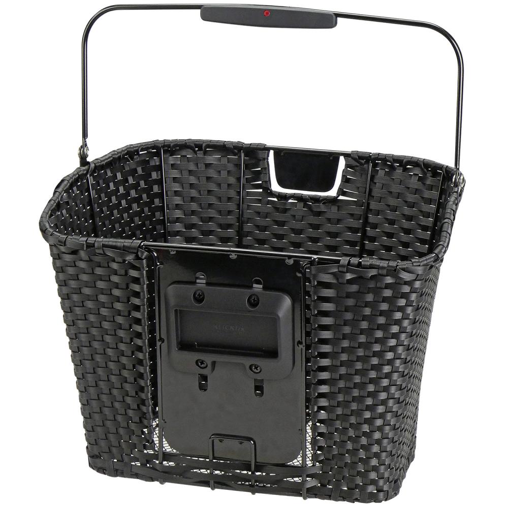 KLICKfix Structura Fahrradkorb schwarz Lenkerkorb 27x25x34 cm, abnehmbar, stabile Korbstruktur
