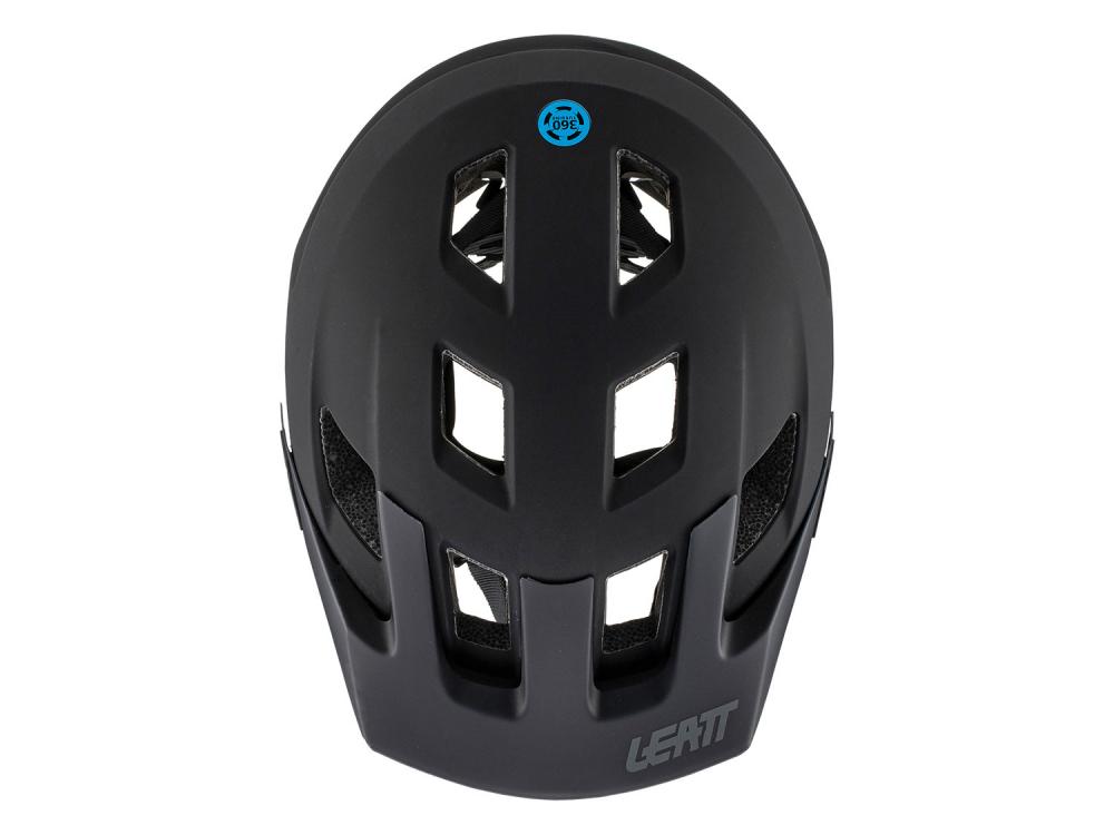Leatt Helmet MTB All Mountain 1.0 Fahrradhelm Größe M Schwarz - Rotationsschutz & Belüftung