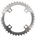 Silbernes TA Specialites Fahrrad Kettenblatt Single, 42 Zähne, 104mm Lochkreis.