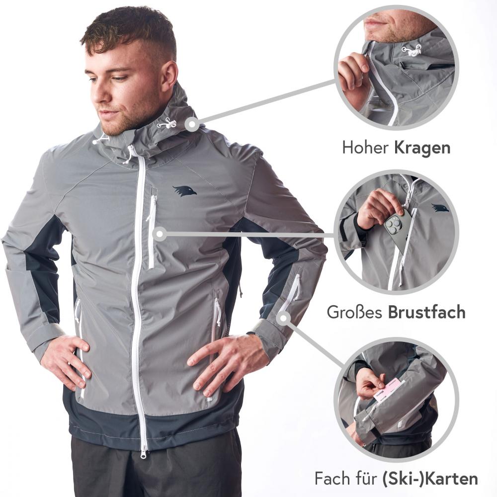 Valkental Herrenjacke Softshell L grau