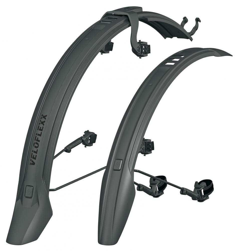 SKS VELOFLEXX 65 Schutzblech-Set aus Kunststoff für 26-27,5 Zoll MTB, City- und Fitnessbikes, werkzeugfrei montierbar.