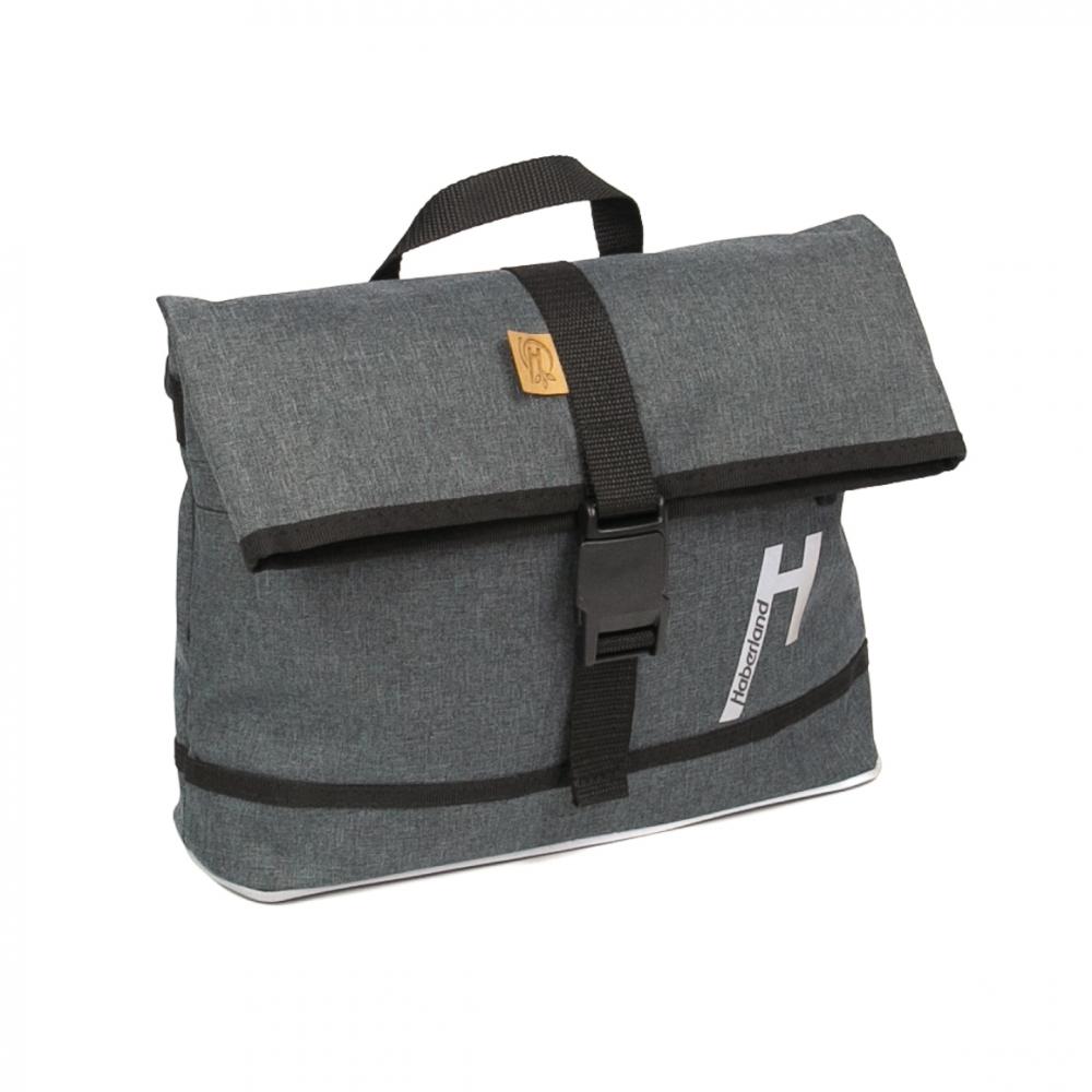 Haberland Lenkertasche Mel eMotion 4 nature anthrazit/reflex - nachhaltige Lenkertasche mit KLICKfix