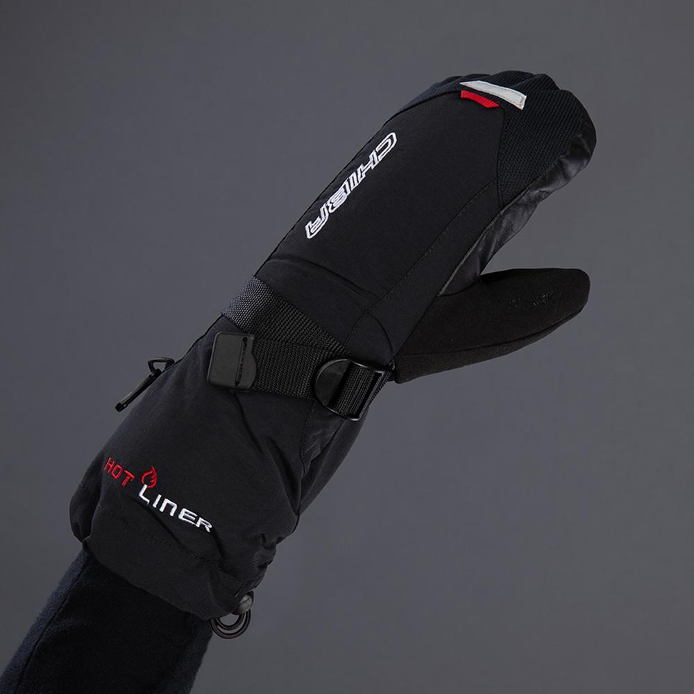 CHIBA Thermo Mitten - wasserdichte Winter-Radhandschuhe, Größe 9, schwarz