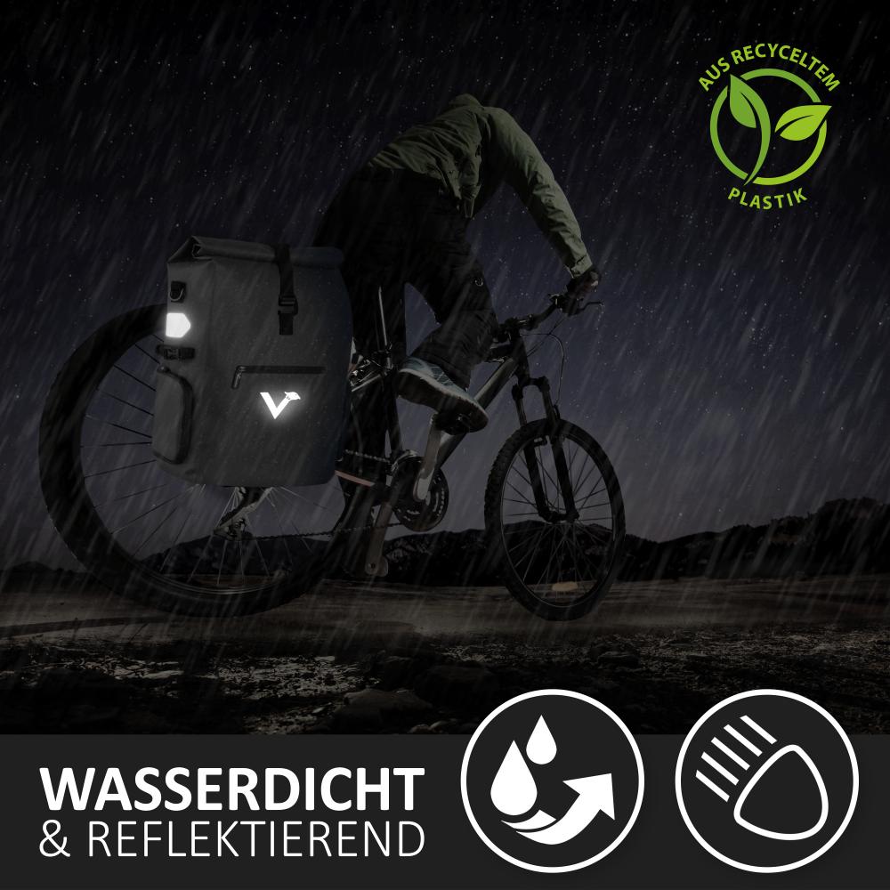 Valkental Rucksack ValkPro 3in1 Fahrradtasche schwarz