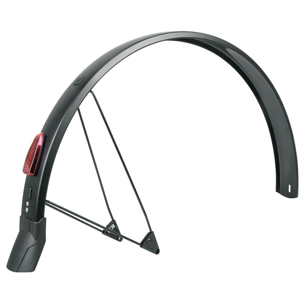 SKS Urban Arrow A65R 26" Hinterradschutzblech, speziell für Urban Arrow Cargobikes, 65 mm Spurbreite, 1200 mm Länge, mattschwarz, Kunststoff, V-Adapter mit ESC-Sicherheitssystem