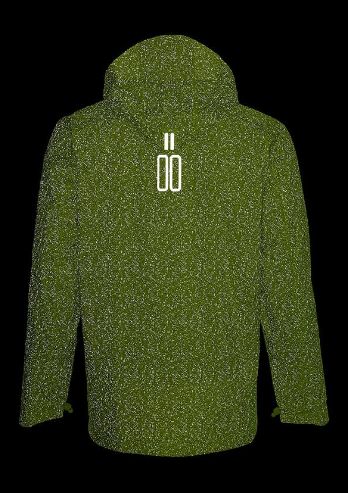 Basil Skane HiVis neongelbe Herren Regenjacke, 360° reflektierend, wasserdicht, atmungsaktiv, mit helmtauglicher Kapuze.
