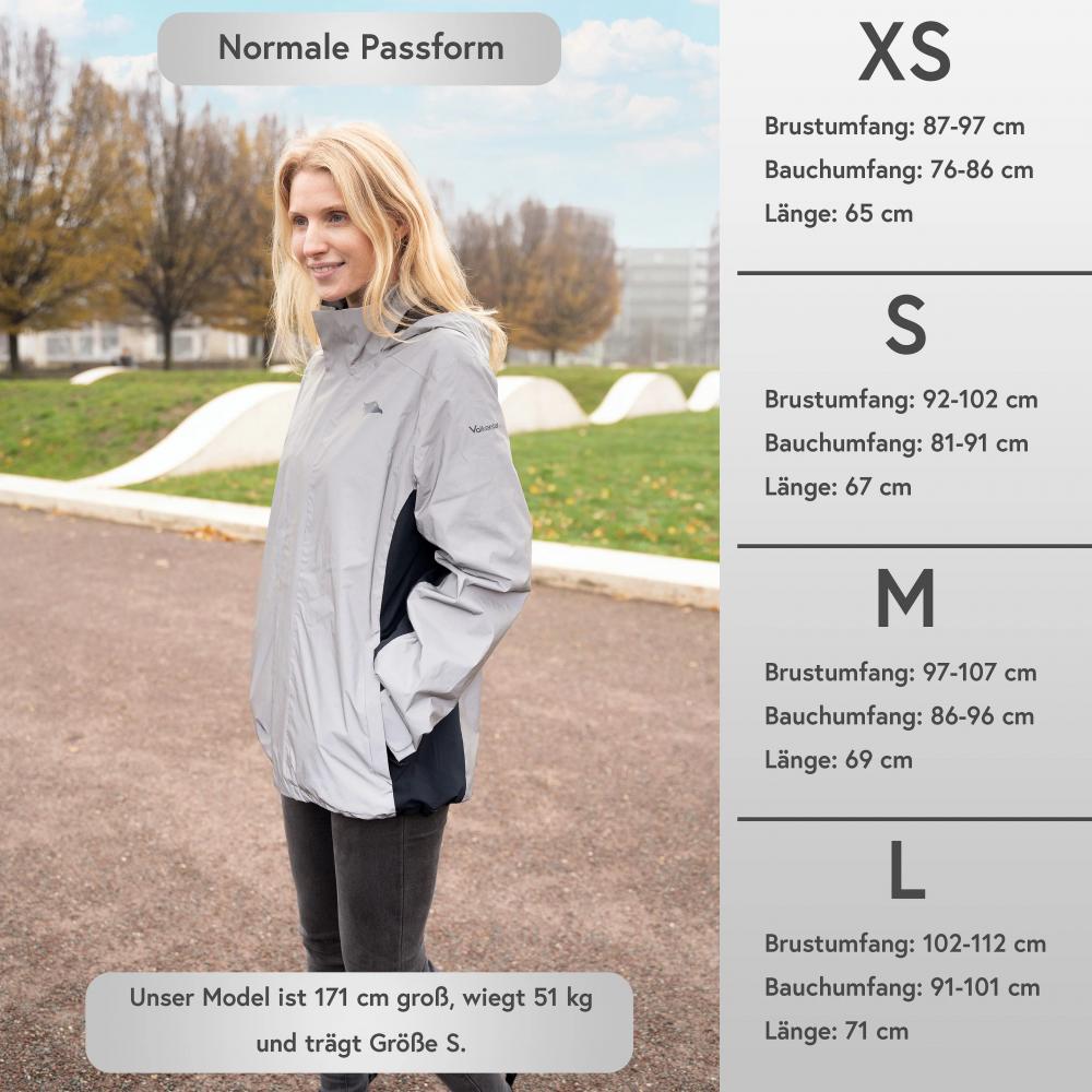 Valkental Damenjacke 3in1 Smart Jacket wasserdichte Jacke mit Fleece Zipp-In 4XL grau