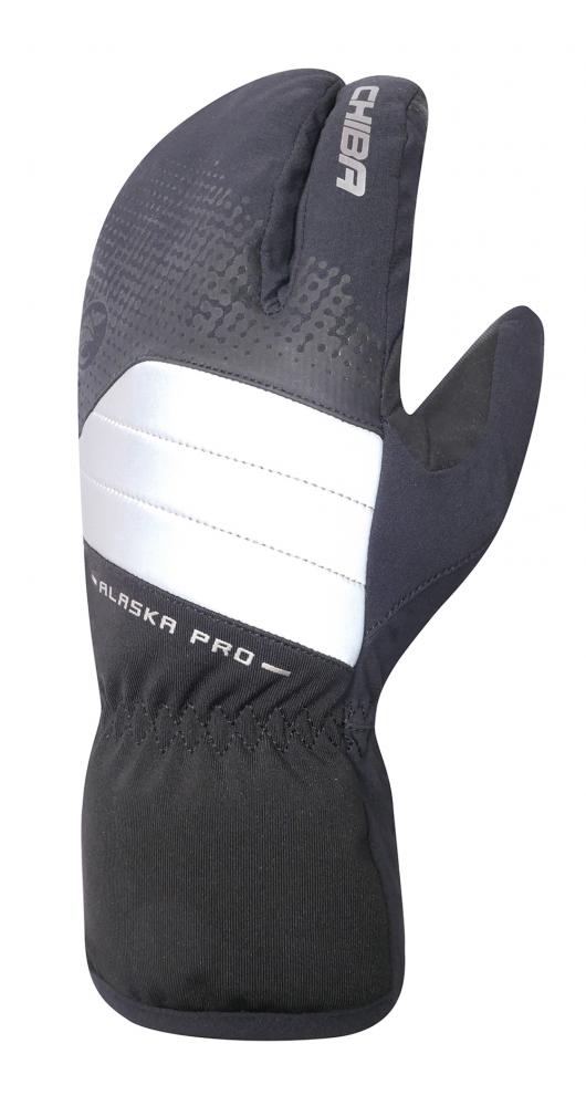 CHIBA Alaska Pro - wasserdichte Radhandschuhe Lobster-Stil, schwarz, Größe M