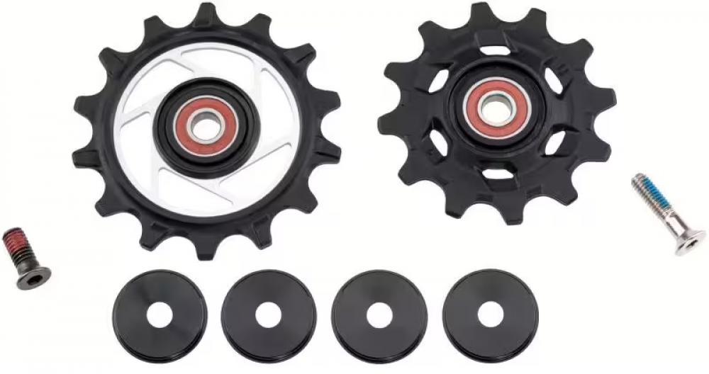 Pulleykit SRAM 12 x oben und 14 x unten für Force AXS E1, Stahl Lager