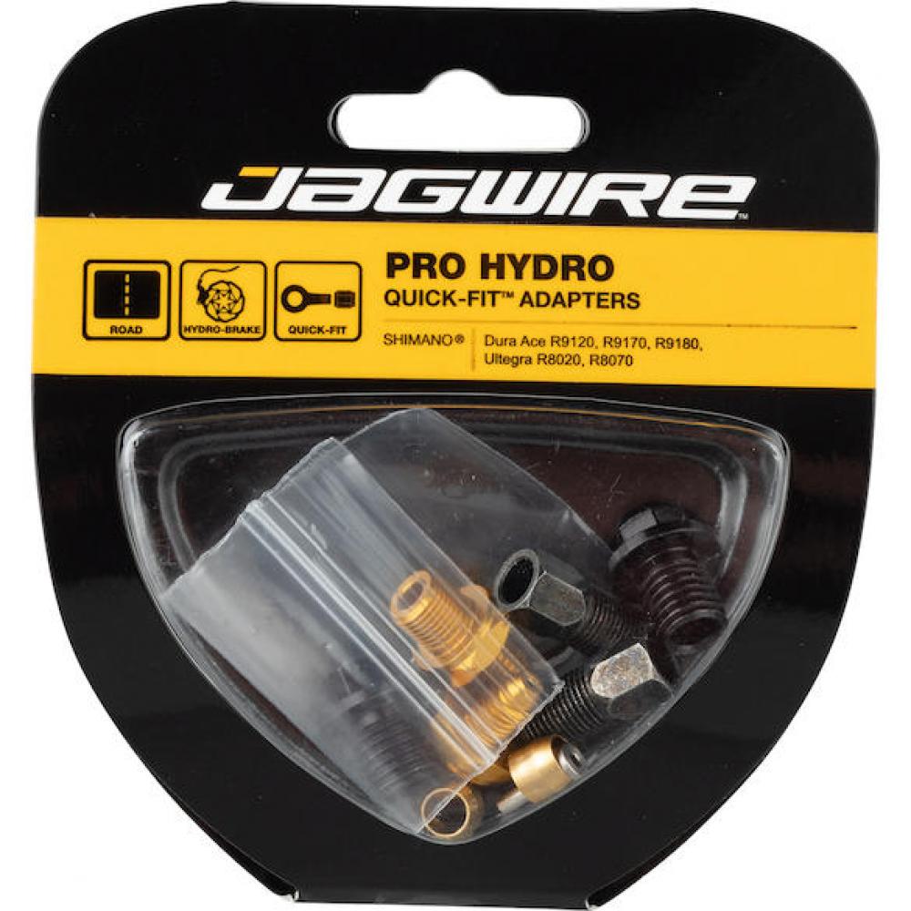 Jagwire Pro Quick-Fit Adapter Shimano Hydraulik-Anschlussset für Rennrad Bremsen, Schwarz/Gold.