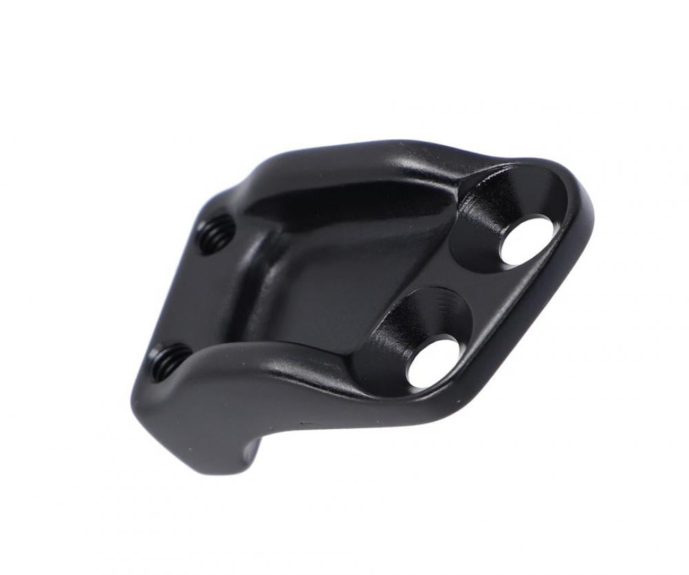 Schwarze XLC Ständerbefestigung KS-X08 aus Metall mit Befestigungslöchern für Fahrrad-Kettenstrebe.