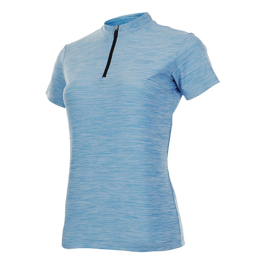 CHIBA Lady Melange Shirt - Radsport Damen Trikot royal, Größe L, atmungsaktiv