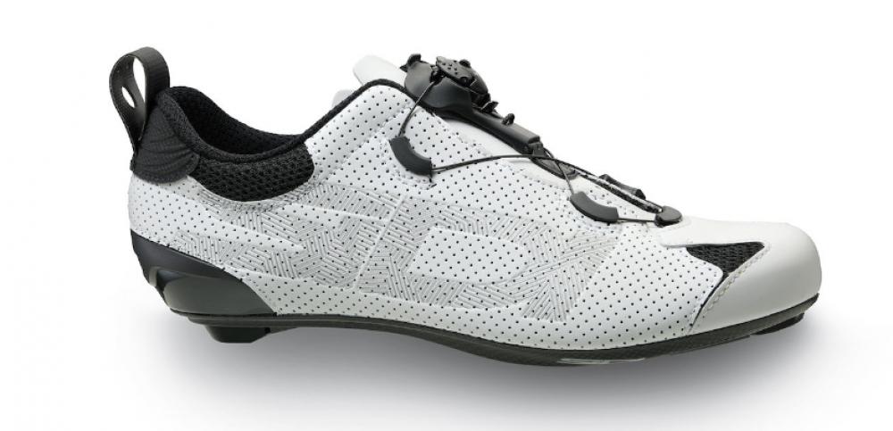 Sidi ROAD Tri-Sixty white 44 Weiß - Triathlon-Rennradschuh mit Carbonsohle