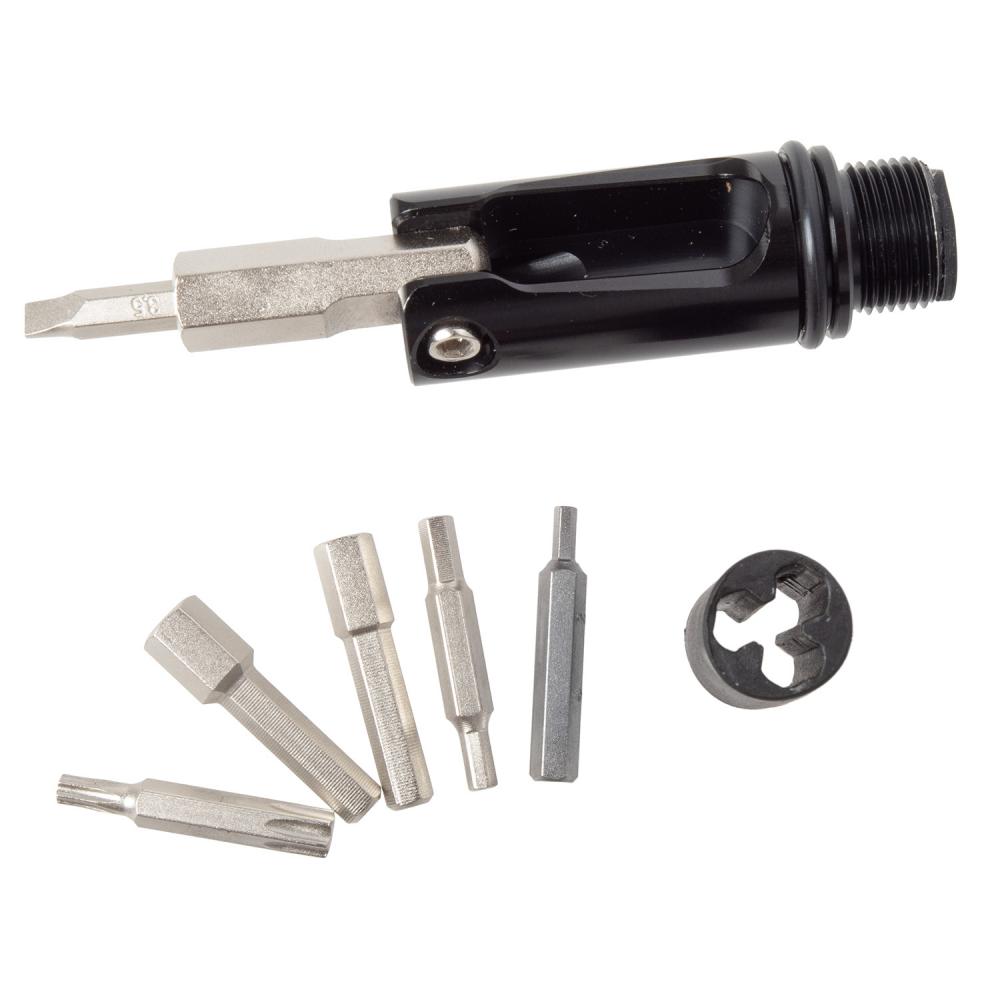 M-WAVE InGrip Multitool - Fahrrad-Multitool mit 9 Funktionen, integrierter Lenkergriff-Aufbewahrung