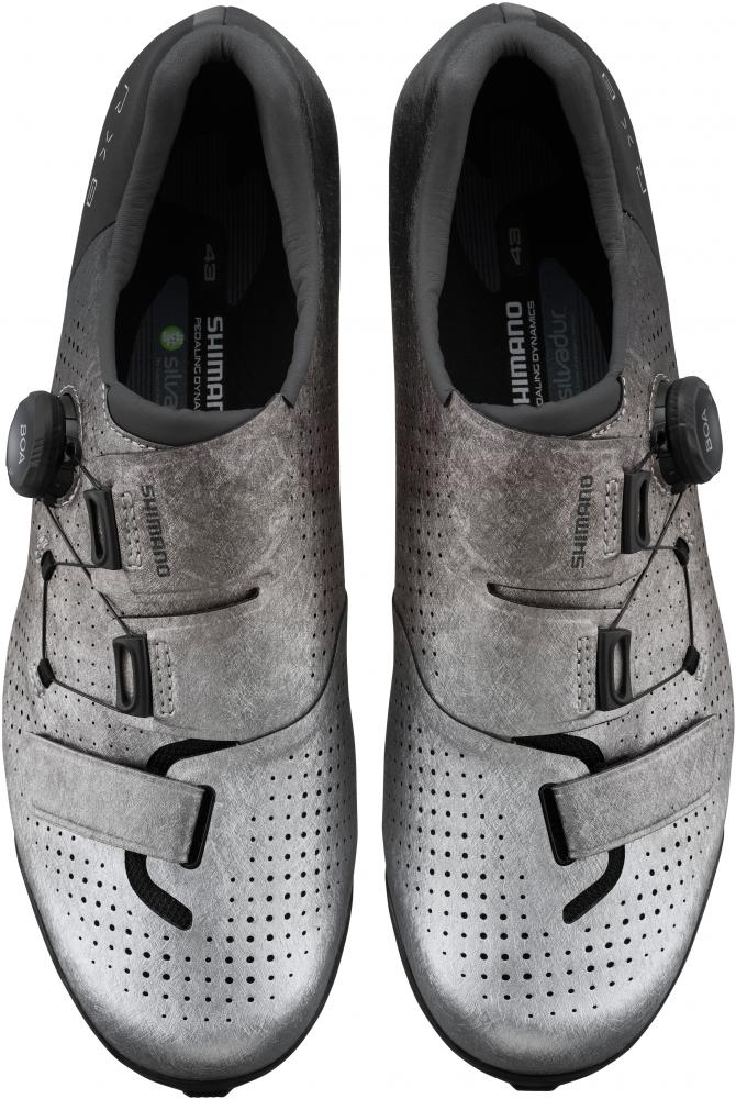 SHIMANO RX801 Gravel SPD Fahrradschuhe - Herren/Damen, Größe 43, Silber