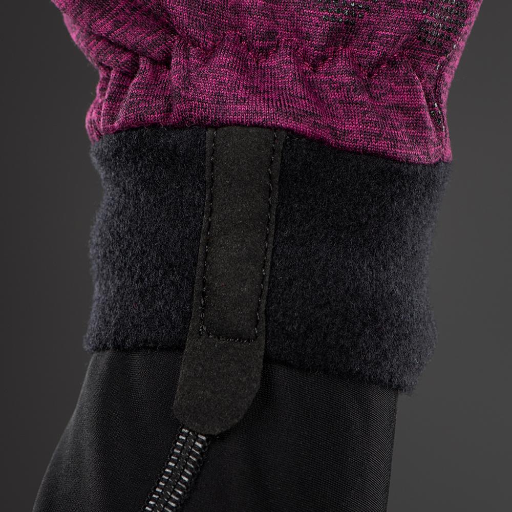 CHIBA Allround Light - Fahrradhandschuhe violett S, Polartec-Fleece, Touchfinger, reflektierend