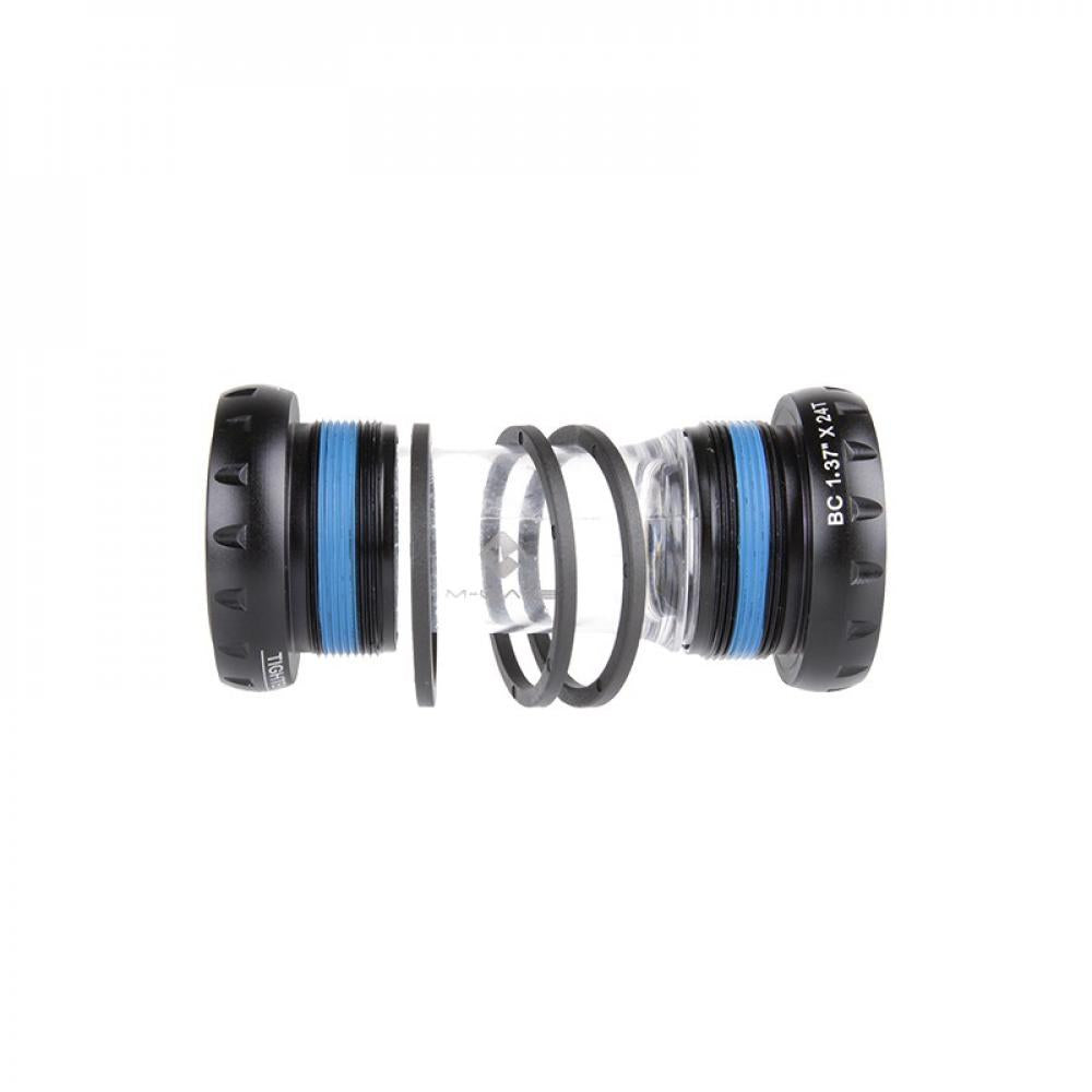 M-Wave Innenlager SRAM, BSA 68 mm, für Rennrad und MTB, CNC-Aluschalen, 24/22 mm Achsaufnahme, mit Industriekugellagern, für SRAM-Kurbeln geeignet