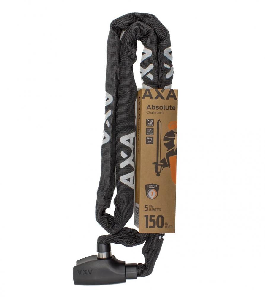 Axa Kettenschloss ABSOLUTE 5-150 - AXA Stahl L=1.500mm Ø=5 0mm schwarz 59051595SS