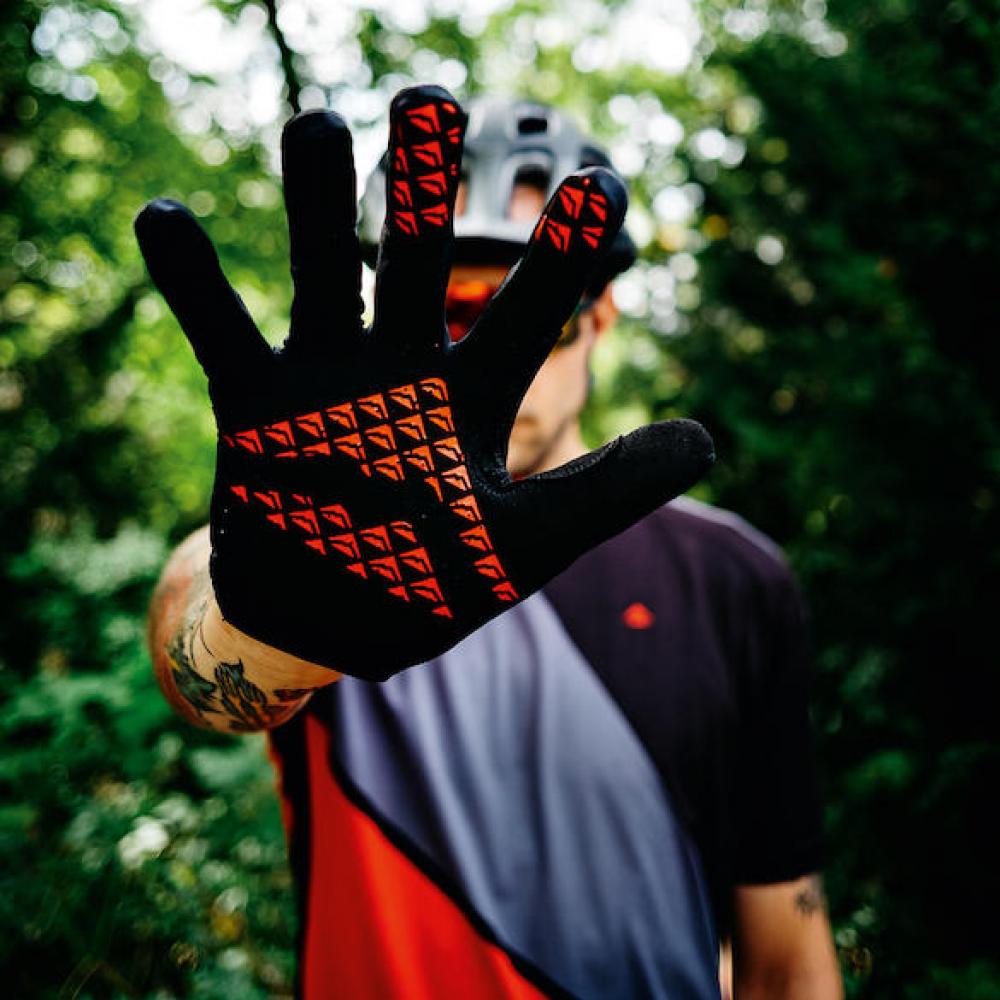 Merida Handschuhe TRAIL schwarz/rot S Schwarz/rot - atmungsaktiver Bike-Handschuh mit Grip