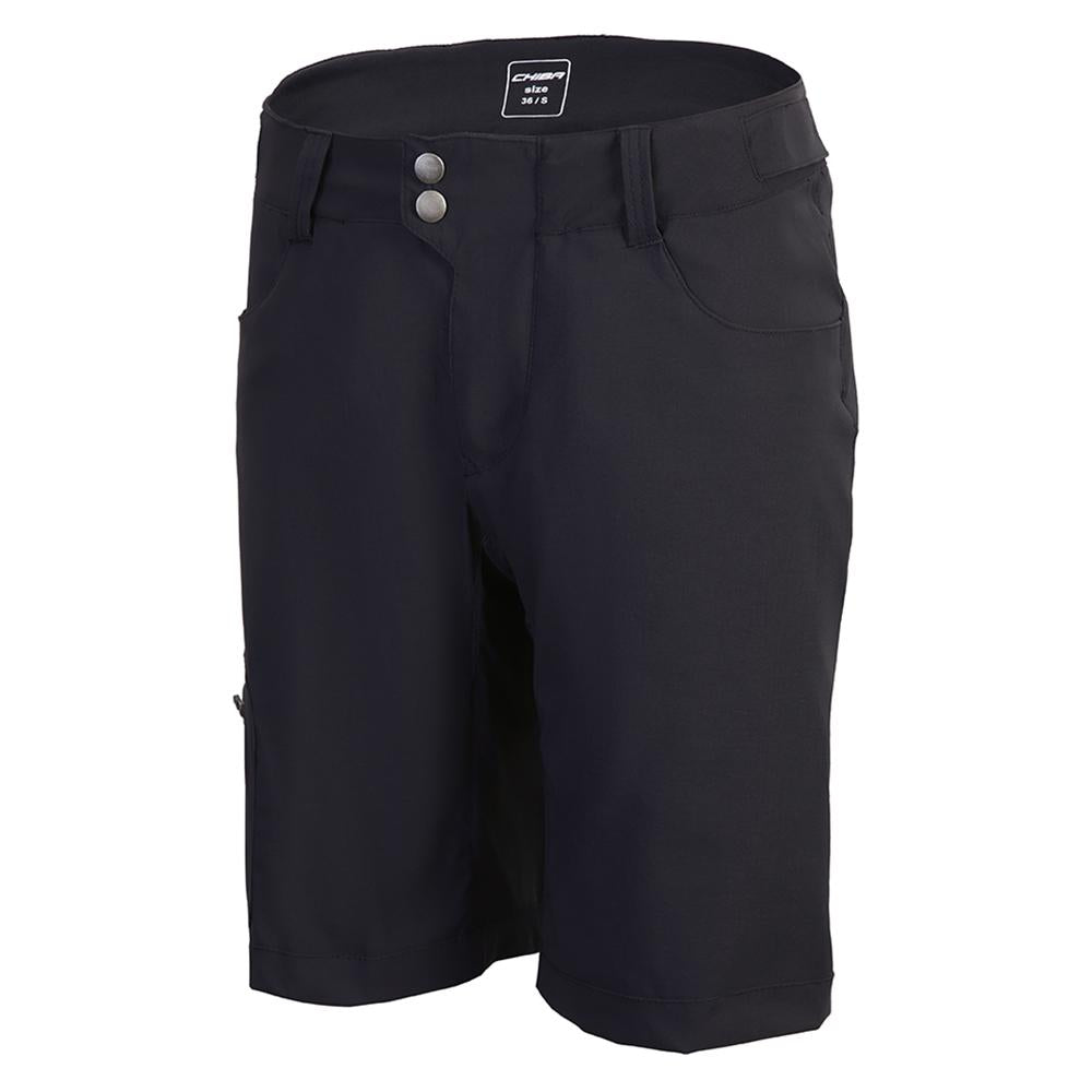 CHIBA Baggy Pants mit Innenhose Lady - Radhose 4XL schwarz mit Sitzpolster