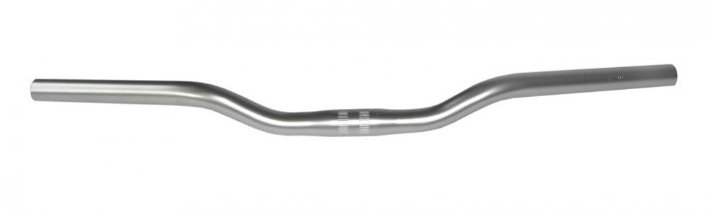 Ergotec Lenkerbügel City Stahl, Ø 25,4mm, 620mm, Alu-Look, 14°
