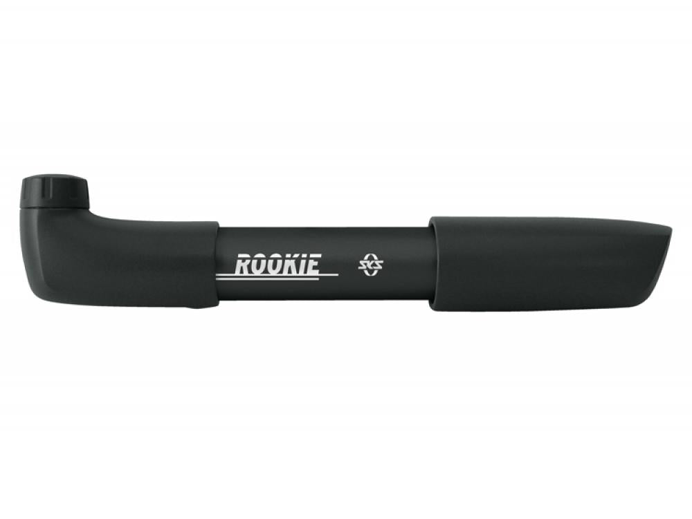 SKS Rookie Minipumpe schwarz, reversible Fahrradpumpe für DV/AV/SV Ventile, 285-300mm Länge, kompakt und leicht.
