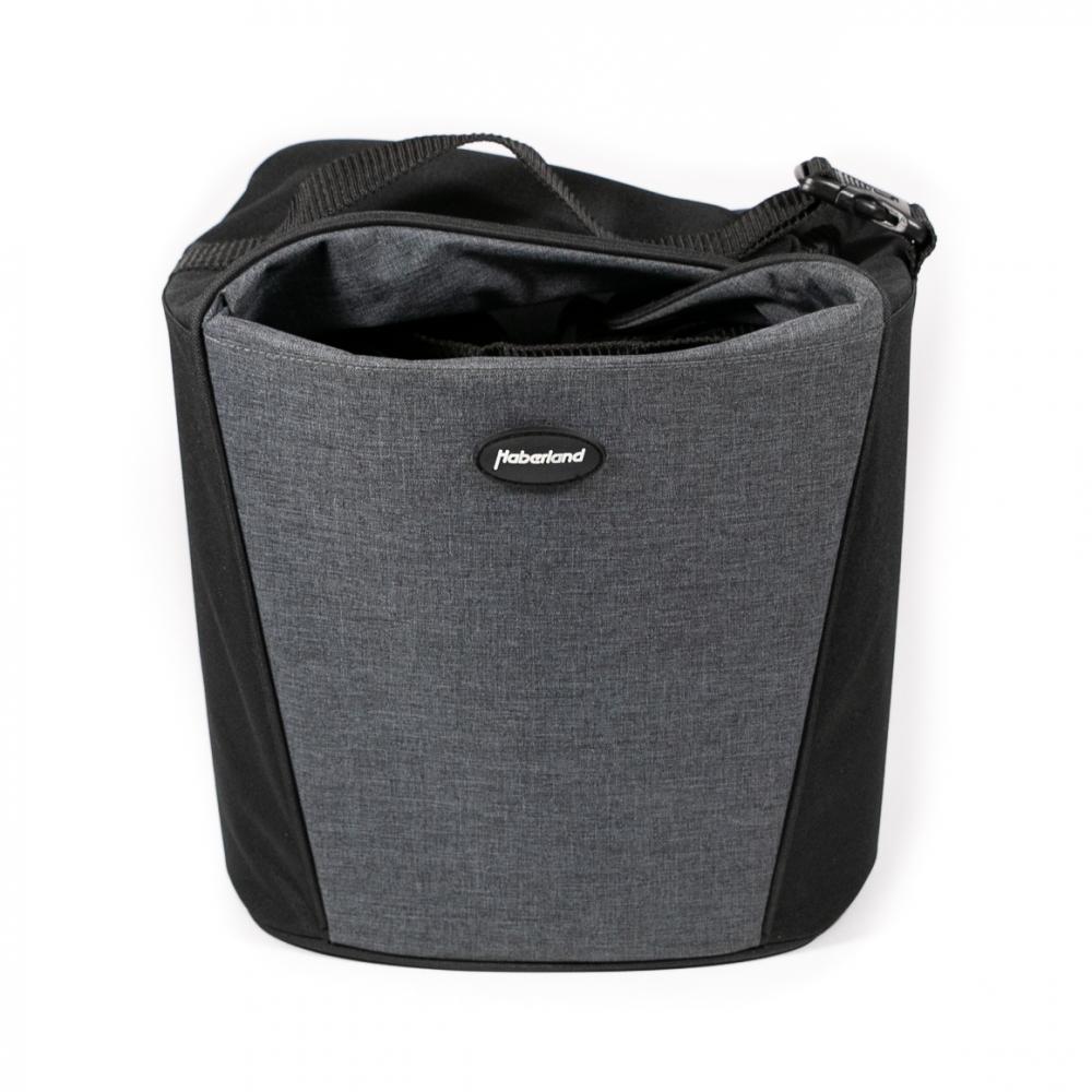 Haberland Lenkertasche Britta anthrazit/schwarz - praktische Lenkertasche mit KLICKfix