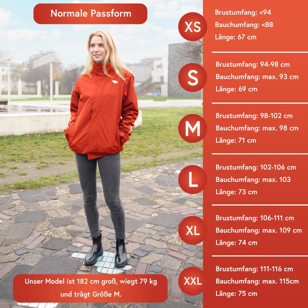 Valkental Damenjacke 3in1 Smart Jacket wasserdichte Jacke mit Fleece Zipp-In M rot