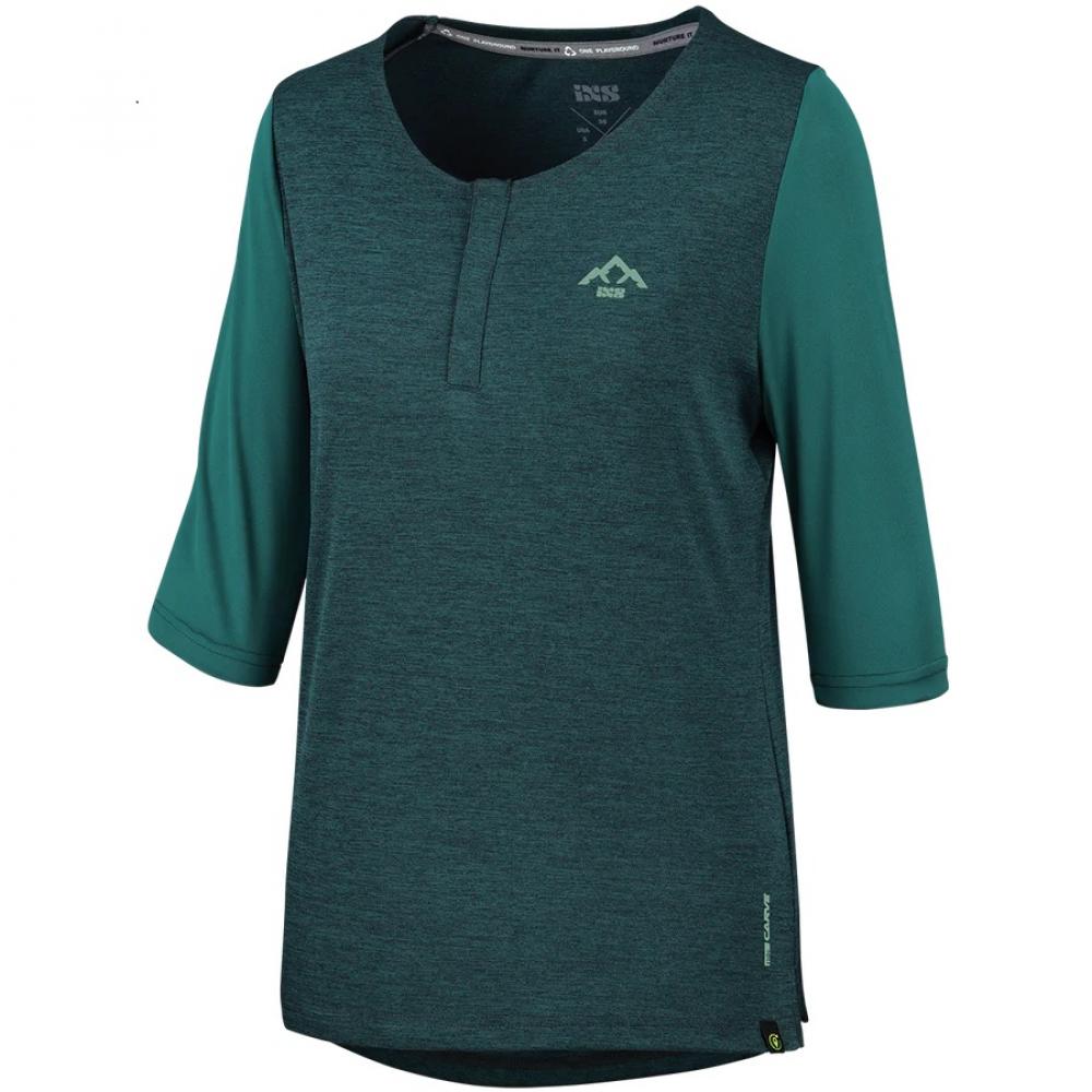 IXS Sports Division iXS Carve X Women Henley 36 Everglade/Solid Everglade - atmungsaktives Bike-Jersey