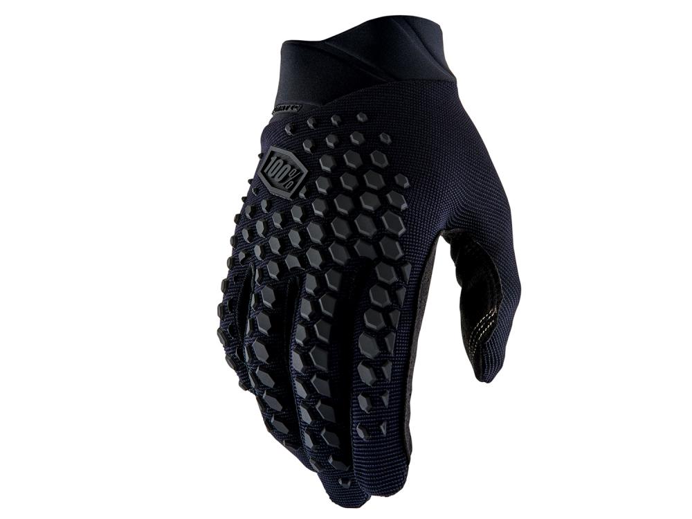100% Geomatic Gloves M Black/Charcoal - vielseitiger MTB-Handschuh mit Top-Grip