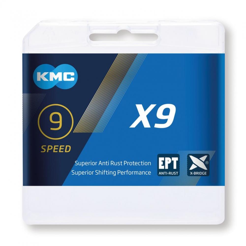 KMC 10 x Kette X9 EPT 1/2" x 11/128" 114 Glieder 6,6mm 9-fach