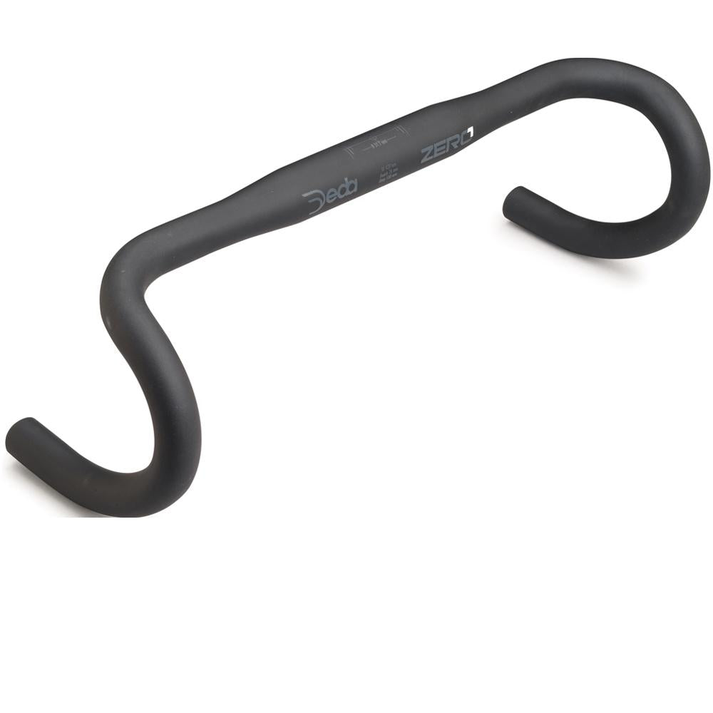 Deda Lenker Zero RHM 01 460 mm Rennradlenker, mattschwarz mit schwarzen Logos.
