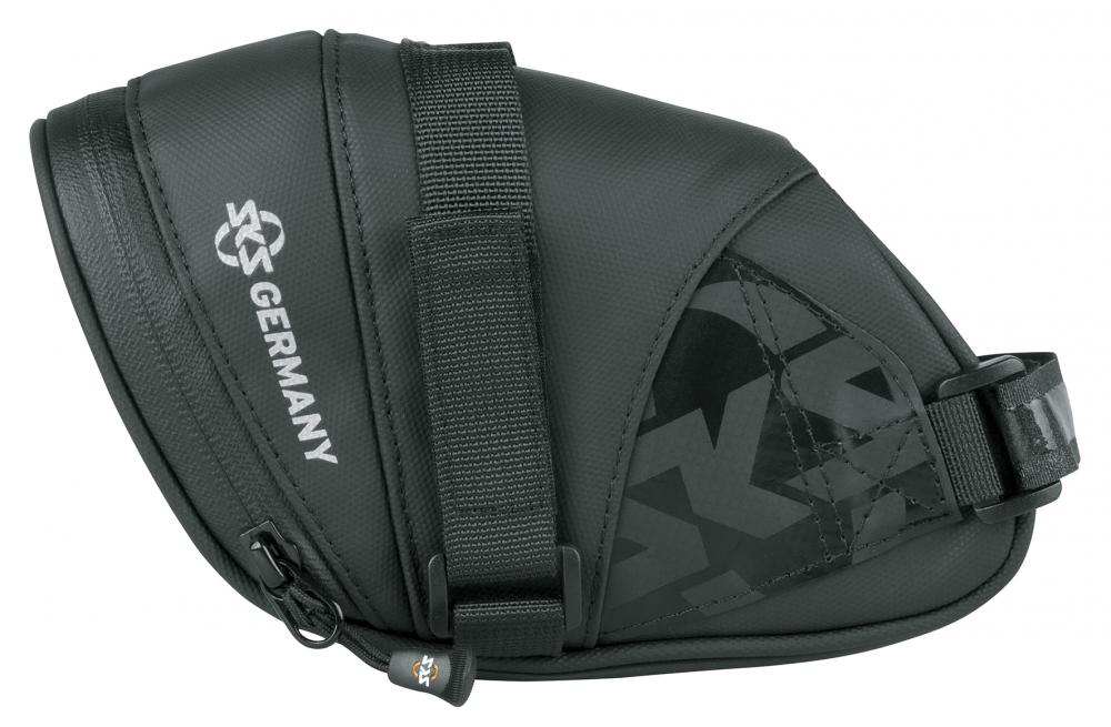 SKS Explorer Straps 800 Satteltasche schwarz Wasserdichte Bikepacking-Tasche mit 0,8L Volumen, robuster Klettverschluss, ideal für MTB & Gravelbike