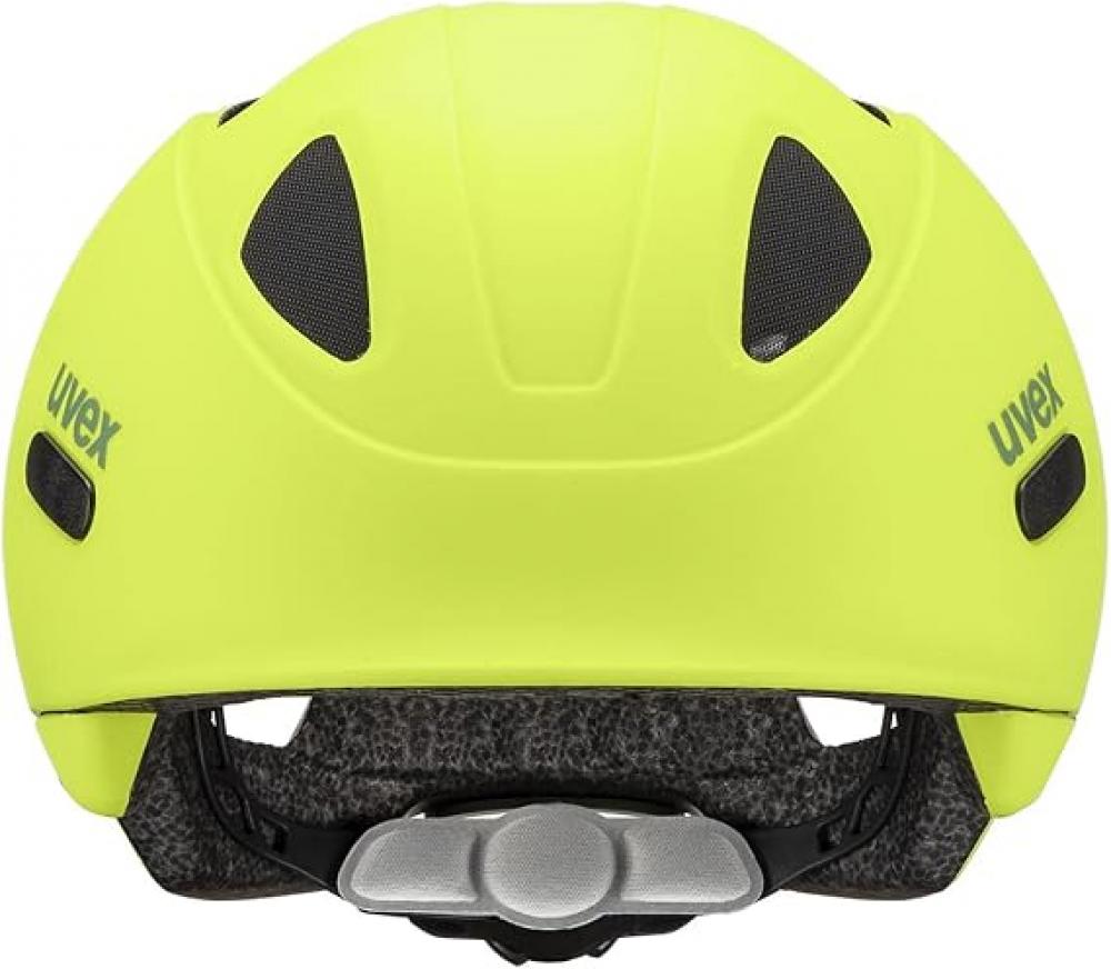 uvex Oyo Kinder-Helm neon yellow-moss green 50-54 cm - Inmould-Technologie, uvex xTRA Shield, KID PROtect Pad, IAS-System, 10 Belüftungen, optional LED