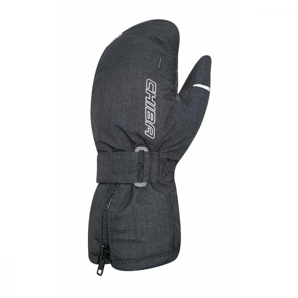 CHIBA Plus Mitten - wasserdichte, winddichte Winter-Fäustlinge für Radsport, Größe 9, schwarz