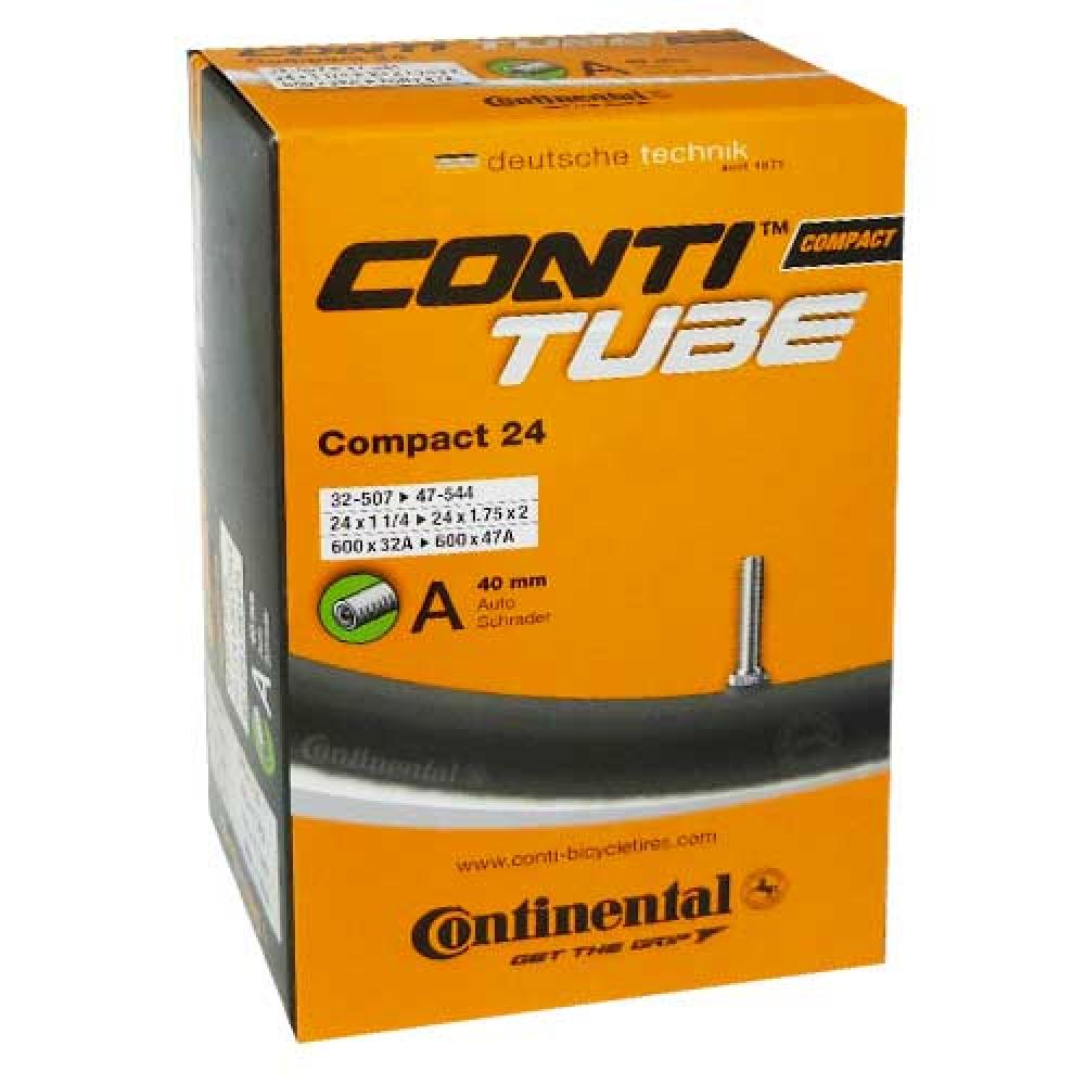 Continental Schlauch Compact 24 Verpackung: AV 40mm, 24x1.25-1.75Z, ETRTO 32-47/507-544.