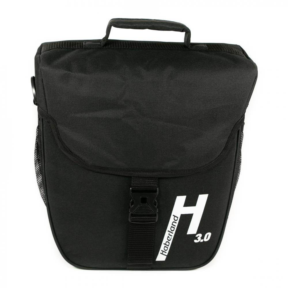 Haberland Einzeltasche 14l Basic 3.0 schwarz - praktische Gepäckträgertasche mit klappbarem Volumen