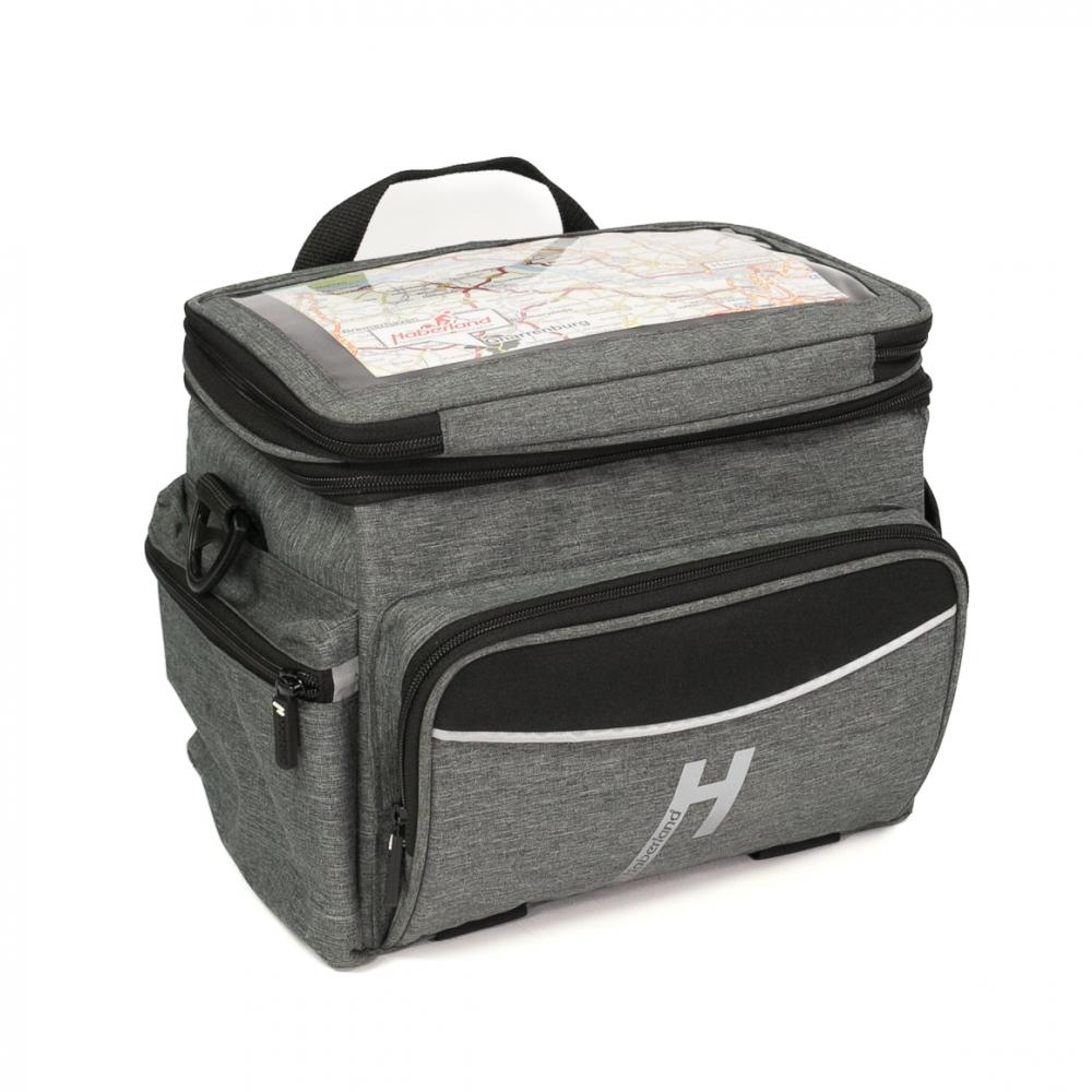 Haberland Lenkertasche Max Plus 10-12 l grau - praktische E?Bike-Lenkerlösung