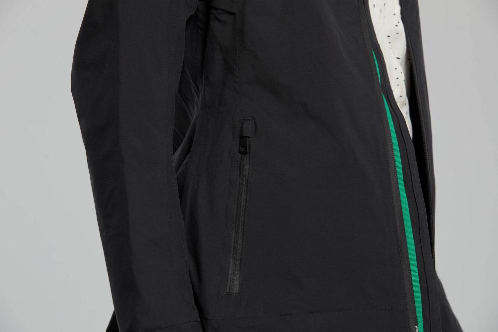 Basil Skane Damen Regenjacke schwarz L - atmungsaktiv & wasserdicht (10.000 WP/MVP) - T-Fabric mit DWR-Beschichtung taillierter Schnitt reflektierend & helmtauglich
