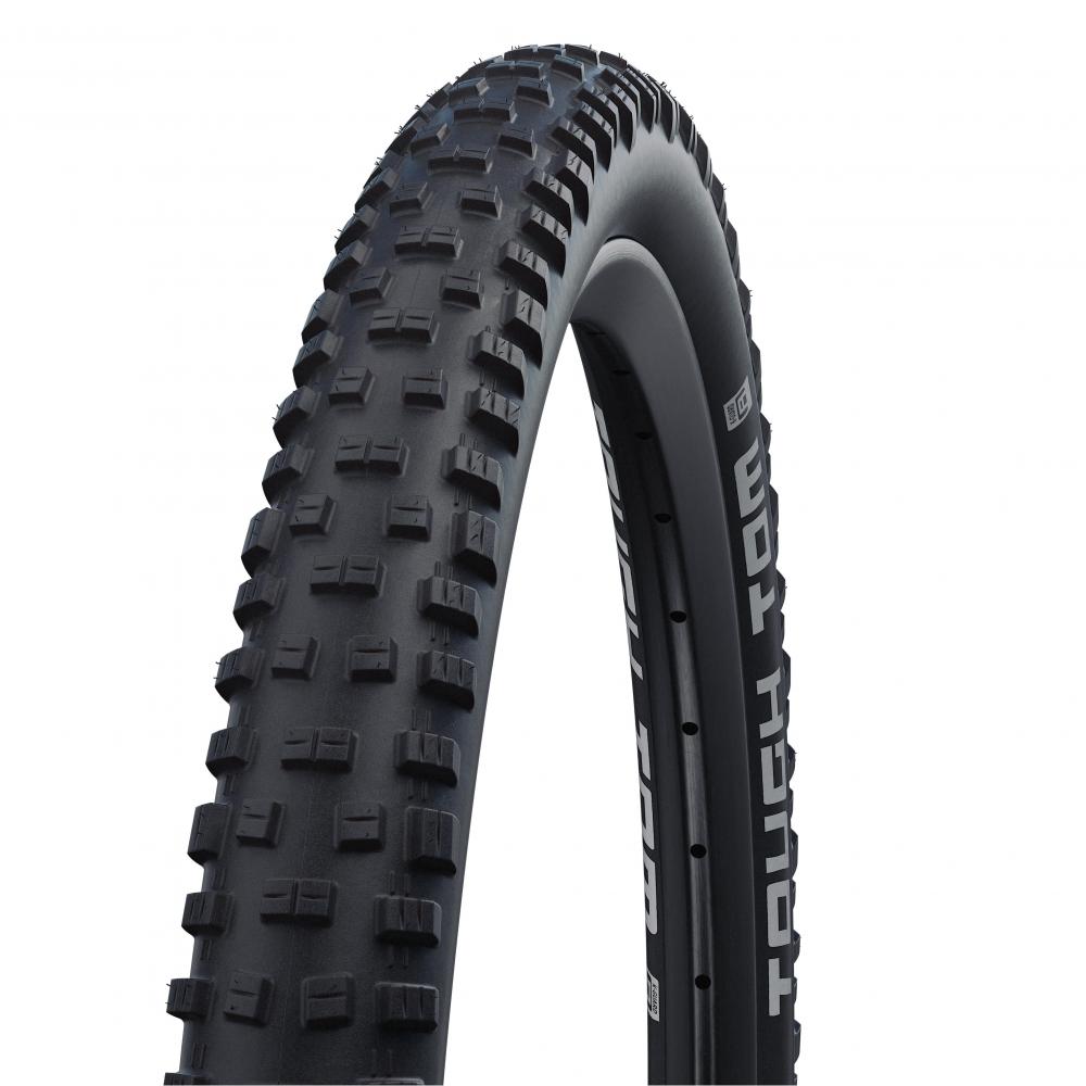 Schwalbe Tough Tom 29x2.35 MTB Drahtreifen schwarz mit ausgeprägtem Profil und Schriftzug.