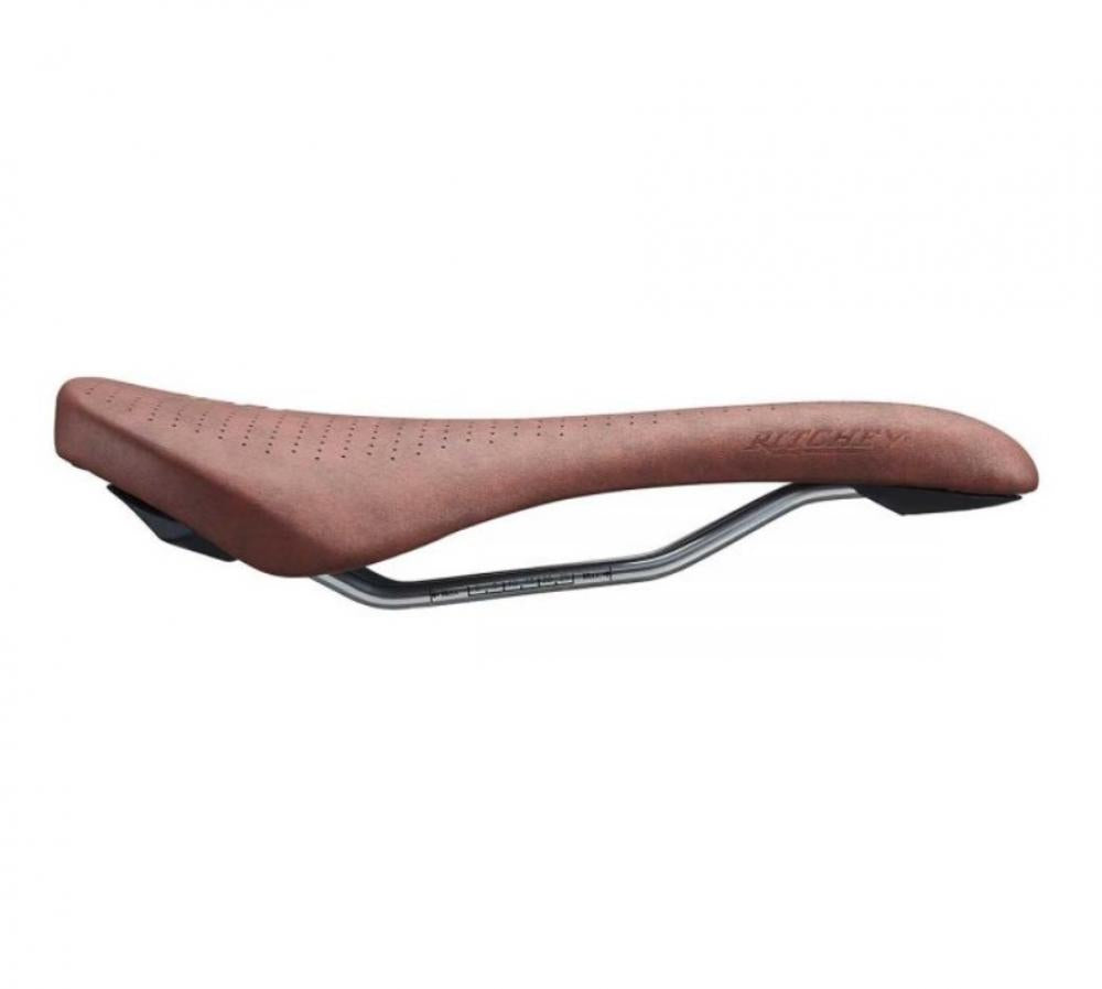 Ritchey Classic Fahrradsattel in Braun, 278x142mm, mit 7x7mm Stahlstreben.