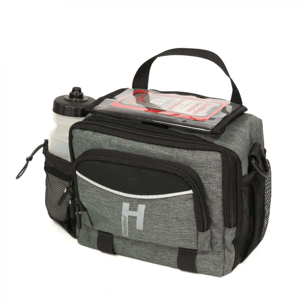 Haberland Lenkertasche 6l Bottle grau - praktische Lenker-Tasche mit Flaschenfach