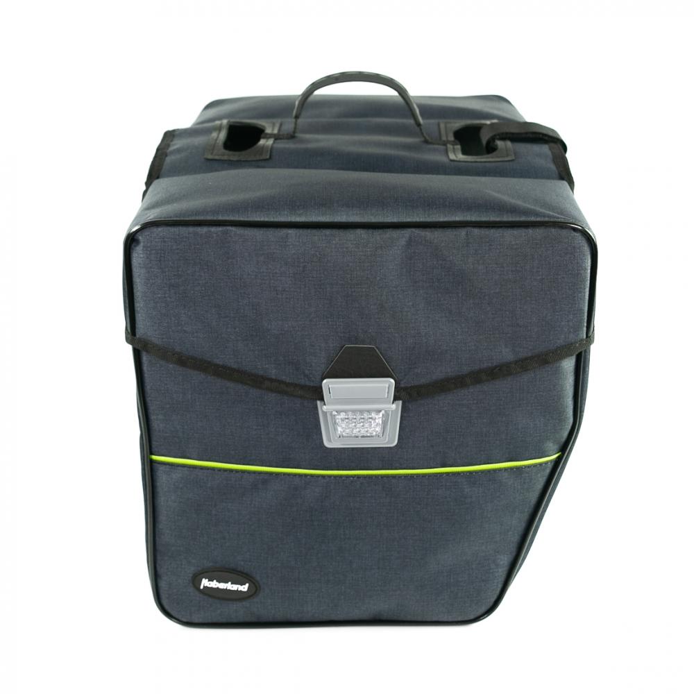 Haberland Doppeltasche eMotion anthrazit 31x31x16cm 31l - geräumige Gepäckträgertasche