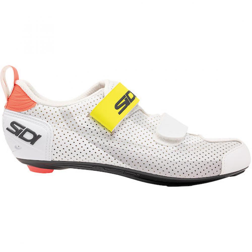 Sidi T-5 Air grey/white/yellow 46 grau/weiß/gelb - leichter Triathlon-Rennradschuh