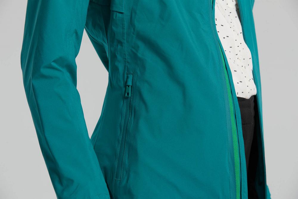 Basil Skane Damen Regenjacke teal green XL - wasserdicht & atmungsaktiv (10.000 WP/MVP), T-Fabric mit DWR-Beschichtung, taillierter Schnitt, reflektierend & helmtauglich
