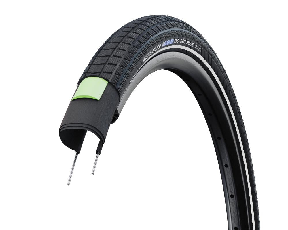 Schwalbe Big Ben Plus Fahrradreifen 24x2.15 mit GreenGuard Pannenschutz im Querschnitt, E-50.