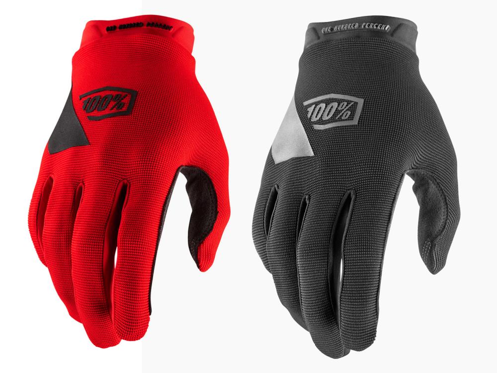 100% Ridecamp Youth Gloves L Black/Charcoal - leichter MTB-Handschuh mit Top-Grip